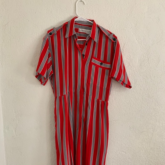 Red stripe Vintage Liz Claiborne Dress - Picture 1 of 6